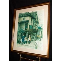 The Toast Print Gold Leaf Wood Frame Signed #2051691