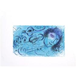 Rare  Chagall  The Blue Flutist Lithograph #2051703