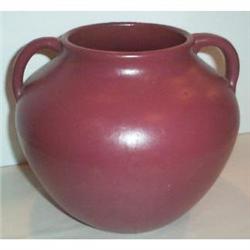 Zanesville Early Burgandy Oil Jar Vase #2051732