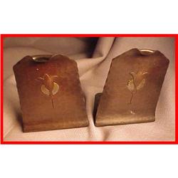 Arts & Crafts Craftsman Studios Copper Bookends#2051742