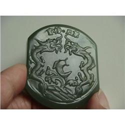 Chinese carved Celadon jade  Pendant #2051784