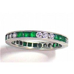 1940s Emerald and Diamond Band #2051804