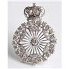 Image 1 : Diamond and platinum pin with a crown #2051812