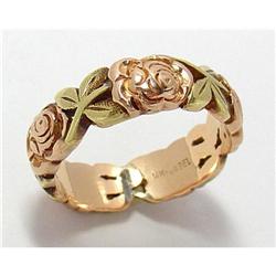 14 Kt Pink and Green Gold Wedding Band #2051815