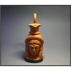 very rare GREEK Decorated Face Jug 700BC #2051855
