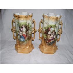 Pair of Porcelain Hand Painted Vases #2051869