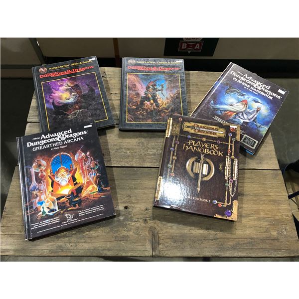 Group of 5 Dungeons and Dragons hardcover roleplaying game collectors books