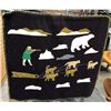 Image 1 : Woven Inuit decorative wall hanging - 30in x 32 1/2in