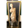 Image 1 : Framed Greek sculpture print nude woman - 16 1/2in x 40in