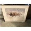 Image 1 : Framed Canada National Coastal museum collection "Wood Bison" by Robert Bateman collectors framed pr