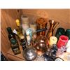 Image 3 : Shelf lot of assorted household decorations - candles/ cooking oils etc.