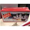 Image 2 : Group of 5 vintage Coca-Cola collectables - 2 glass sets/ plastic drink jug/ umbrella & tin sign