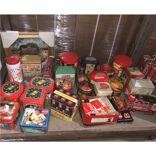 Large shelf lot of assorted Coca-Cola collectables