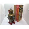 Image 2 : Space robot tin toy lithograph keywound collectors toy w/original box