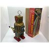 Image 2 : Space robot tin toy lithograph keywound collectors toy w/original box