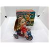 Image 2 : Ponytail doll on tricycle windup tin lithograph collectors toy XANTO toys Japan w/original box