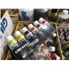 Image 2 : Box full of assorted airbrush paints/ cleaners/ brushes & other accessories