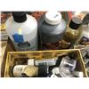 Image 3 : Box full of assorted airbrush paints/ cleaners/ brushes & other accessories