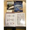 Image 1 : Group of assorted airbrush items - 2 hardcover books/ 2 books of designs & patterns & 1 file folder