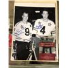 Image 1 : Signed Gordie Howe "Mr. Hockey" & Jean Beliveau "Le Gros Bill" photograph w/ COA - approx. 11in x 14