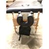 Image 2 : Black vinyl portable fold up massage table (small rip in the fabric)