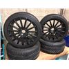 Image 1 : Set of 4 Michelin sport A/S plus 245/40 ZR18 M+S tubeless tires w/black 5 bolt alloy rims