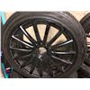 Image 2 : Set of 4 Michelin sport A/S plus 245/40 ZR18 M+S tubeless tires w/black 5 bolt alloy rims