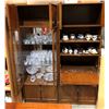 Image 2 : 2 piece wall unit display cabinet set