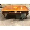 Image 2 : Contemporary mahogany w/inlaid top single drawer coffee top