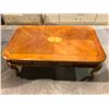 Image 3 : Contemporary mahogany w/inlaid top single drawer coffee top