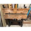 Image 2 : Group of 7 assorted yard/construction tools & workmate bench