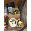 Image 1 : Shelf lot w/5 boxes filled with assorted tools/hardware & misc.