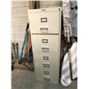 Image 2 : Commodore off white metal 4 drawer filing cabinet w/key