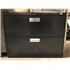 Image 1 : Hon black metal 2 drawer lateral filing cabinet w/key