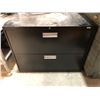 Image 1 : Hon black metal 2 drawer lateral filing cabinet w/key