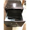 Image 2 : Lorell black metal 2 drawer filing cabinet w/key