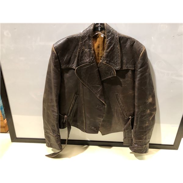 Screen worn leather bomber style jacket brown size 40 from Man in the High Castle