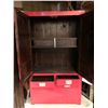 Image 2 : Asian inspired solid wood clothing dresser cabinet painted pink w/silver accents