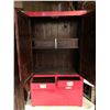 Image 2 : Asian inspired solid wood clothing dresser cabinet painted pink w/silver accents