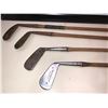 Image 2 : Group of 4 early 1900's wood handled golf clubs