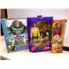 Image 1 : Group of 3 collectors dolls - Disney's Toy Story Buzz Lightyear/Disney Classics Beauty & the Beast &