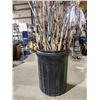 Image 2 : Black garbage bin filled w/assorted fishing rods FOR PARTS OR REPAIR ONLY