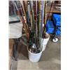 Image 1 : Two white buckets filled w/assorted fishing rods FOR PARTS OR REPAIR ONLY