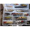 Image 1 : Box of 17 vintage wooden fishing lures