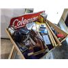 Image 3 : Box of vintage assorted outdoor items mostly fishing & camping related