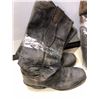 Image 2 : Pair of worn leather boots & burlap sack production props from Supernatural