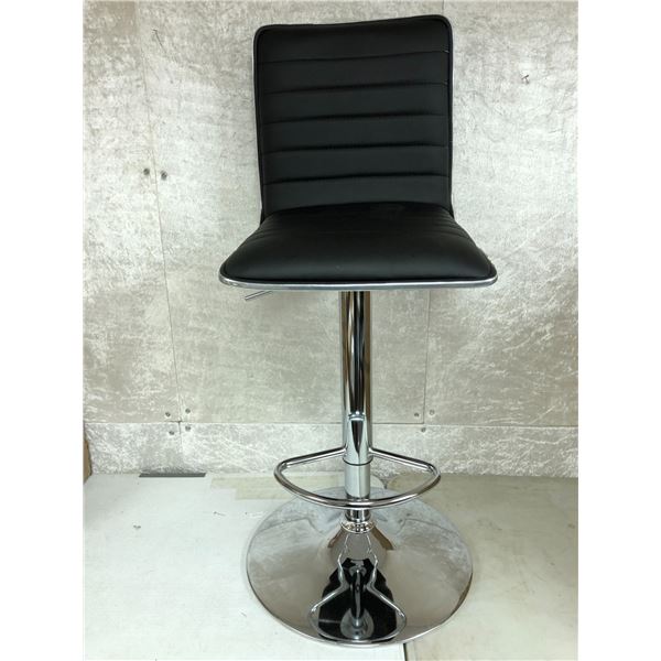 Black & chrome adjustable height barstool (Scratch and Dent store return)