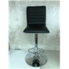 Image 1 : Black & chrome adjustable height barstool (Scratch and Dent store return)