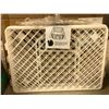 Image 1 : White plastic dog cage (Scratch and Dent store return)