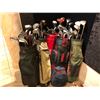 Image 1 : Group of 6 golf bags filled w/assorted golf clubs/drivers & irons